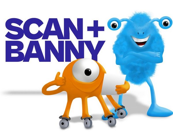 Illustration Scan&Banny, 2 Comic-Figuren