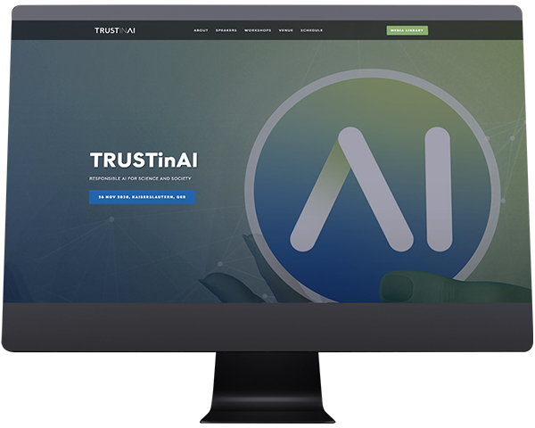Desktop-Version der Webseite trustinai.dfki.de